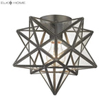 Faire-Elk Home Lamp Moravian Star 11'' Wide 1-Light Flush Mount Ceiling Light