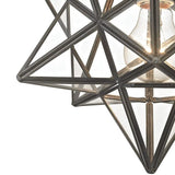 Faire-Elk Home Lamp Moravian Star 11'' Wide 1-Light Flush Mount Ceiling Light