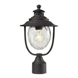 Faire-Elk Home Lamp Searsport 1-Lght Post Mount Weathered Charcoal