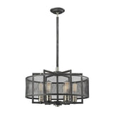 Faire-Elk Home Lamp Slatington 6-Lght Chandelier W/Metal Mesh Shade