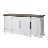 Locksmith 4-Door Off-White Farmhouse Storage Credenza