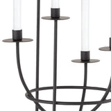 Faire-Elk Home Matte Black 6 Taper Candle Holder