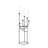 Faire-Elk Home Matte Black 6 Taper Candle Holder