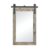 Los Olivos Rectangular Rustic Wood Wall Mirror