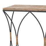 Faire-Elk Home Set of 2 Fisher Island Wood & Metal Console Tables