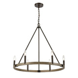 Transitions 6-Lght Chandelier Rustic Aspen Finish