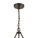 Faire-Elk Home Transitions 6-Lght Chandelier Rustic Aspen Finish