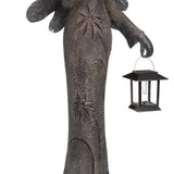 Faire-Evergreen Enterprises Angel Statuary for Garden Large Angel Statue with Solar Lantern Memorial Garden Decoration