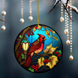 Faire-Fernville Creations christmas ornaments Cardinal Ceramic Christmas Tree Keepsake Ornament