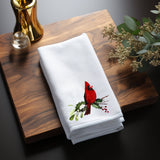 Faire-Fernville Creations Dish towels Holiday Cardinal Finger Towel for Nature Lovers