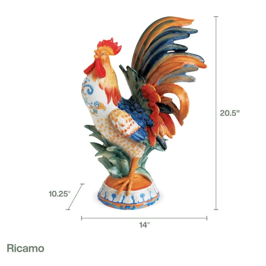 faire-fitz & floyd ceramic rooster decor Fitz & Floyd Beautiful Fine Ceramic Rooster Collection