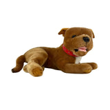 FAIRE: FurTastic Friends by Bocchetta Plush Toys Red Staffordshire Bull Terrier Plush Puppy – Merlot – 35 cm / 13.75" – Realistic & Eco-Friendly