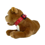 FAIRE: FurTastic Friends by Bocchetta Plush Toys Red Staffordshire Bull Terrier Plush Puppy – Merlot – 35 cm / 13.75" – Realistic & Eco-Friendly