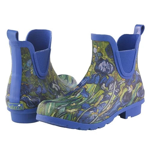 faire-galleria rain jacket Short Boot Size 6 Van Gogh "Irises" Rain Collection
