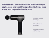 faire-Gravity Percussive massager with heat Percussive Heated Massager Rechargeable Made in the USA Gravity