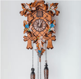 Classic Bird and Floral Design German Made Cuckoo Clock Affordable Adelheide