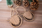 Faire-Honey Glow Designs christmas ornaments Highland Cow Ornament - Mooooey Christmas Cow Ornament - Wooden Farmhouse Ornament