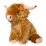 Large Highland Cow Plush Doorstop Sitting Gorgeous!