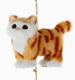 faire-kurt s adler cat ornament Orange Fluffy Cute Cat Ornaments-White, Tuxedo, Orange and Gray Tabby