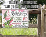 Faire-Lone Star Art Novelty Signs 8 x 12 Flamingo Wisdom - Metal Sign