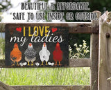 Faire-Lone Star Art Novelty Signs I Love My Ladies Chicken Lover's Sign- Metal Sign Made in the USA