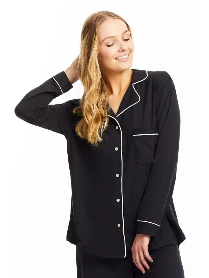 Faire-Lusomé XS / Top / Black Caramel Donna Shirt & Pants Cooling Luxury Pajamas by Lusome'