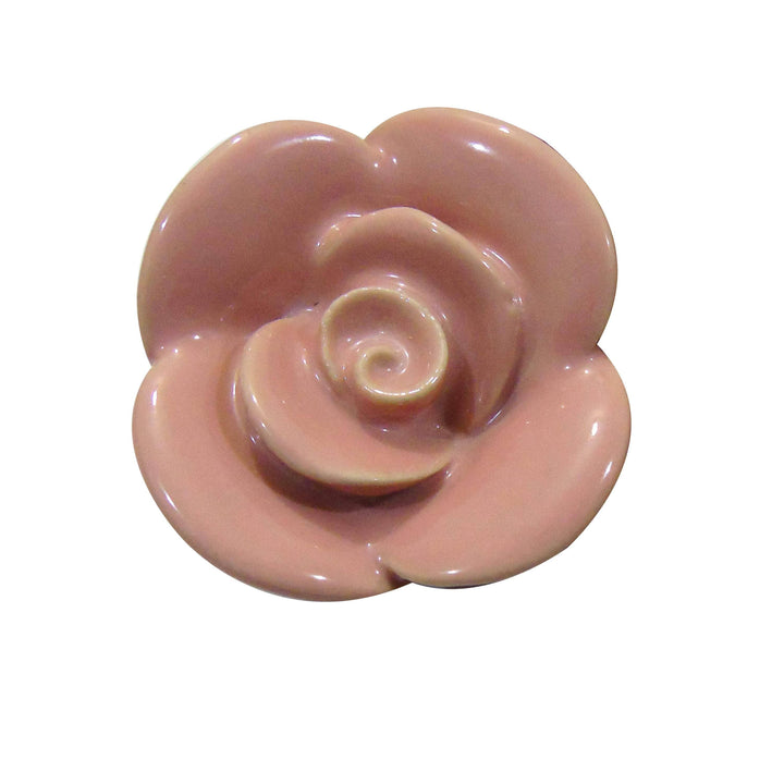 Faire-Perilla Home drawer pull knob Rose Ceramic Knobs Set of 6-Handcrafted Victorian Style Pink