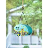 Faire-Plow & Hearth Metal Camper Birdfeeder Mint Green Cute