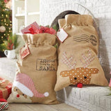 Country Christmas Lrg Gift Sack with Drawstring Santa Sack | 28” x 20”