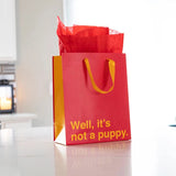 Faire-Pranko Prank Gift Bag-Well Its Not a Puppy-Make your gift unforgettable!