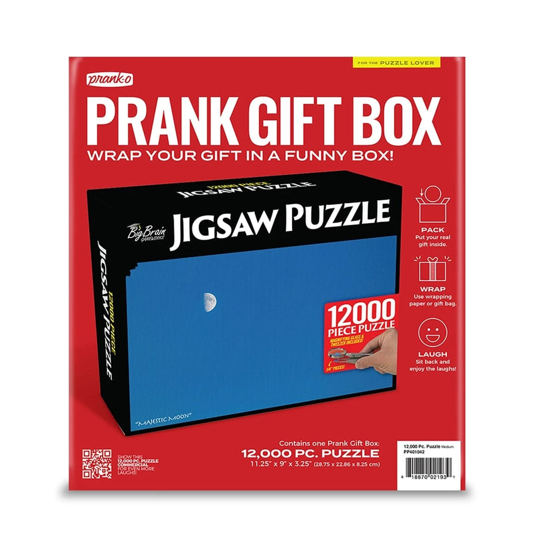 Faire-Pranko Prank Gift Box for Jigsaw Puzzle Fans, Hobbyists or ANYONE who would hate a jigsaw puzzle!