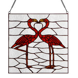 Flamingo Stained Glass Panel