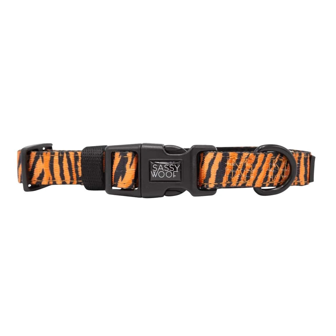 faire-sassy Woof Paw of the Tiger Dog Collar S by Sassy Woof