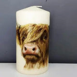 Faire-simply imperfected Candles Higland cow (Head) Candle Farm Animal Candles Handmade in England