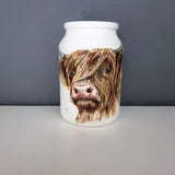 Faire- Simply Imperfected Decor Highland Cow Glass Vase by Simply Imperfected