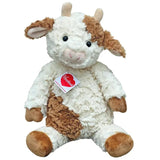 FAIRE Stuffed Animals Cow Plush Soft White & Brown by Teddy Hermann