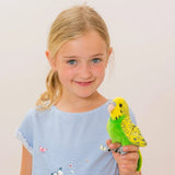 Faire-Teddy Hermann plush budgie Blue or Green Budgie 13 cm Teddy Hermann Plush Realistic Parakeet