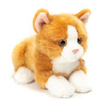 Faire-Teddy Hermann plush cat Gold and White Kitty Cat Lying 20 cm - plush soft toy by Teddy Hermann