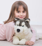 Faire-Teddy Hermann Stuffed Animals Husky Large Size Lying Down by Teddy Hermann