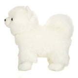 Faire-Teddy Hermann White Spitz Plush Puppy, Standing 35 cm -  stuffed toy by Teddy Hermann