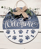 Faire-Teele & Co Novelty Signs Dog Lover's Welcome Sign Handmade in the USA