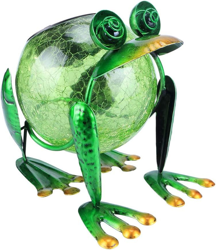 Faire-Transpac Garden Solar Frog Solar Frog Garden Decoration Statuary