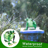 Faire-Transpac Garden Solar Frog Solar Frog Garden Decoration Statuary