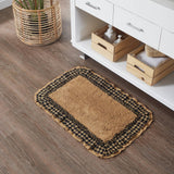 FAIRE - VHC Brands bath rug Burlap Natural w/ Black Check Bathmats Farmhouse Favorite!