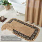 FAIRE - VHC Brands bath rug Burlap Natural w/ Black Check Bathmats Farmhouse Favorite!