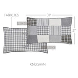 faire-vhc brands Bedding King Sham Sawyer Mill Black Patchwork Shams and Pillows