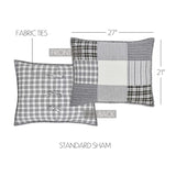 faire-vhc brands Bedding Standard Sham Sawyer Mill Black Patchwork Shams and Pillows