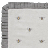 FAIRE - VHC Brands Embroidered Ruffled Bee Pillow 14x22