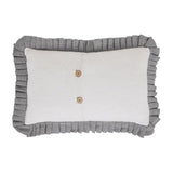 FAIRE - VHC Brands Embroidered Ruffled Bee Pillow 14x22