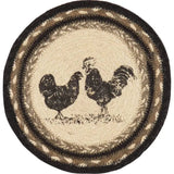 faire-vhc brands Farm Jute Trivets Chickens Pig, Chicken, or Cow Jute Farmhouse Trivets Country Charm